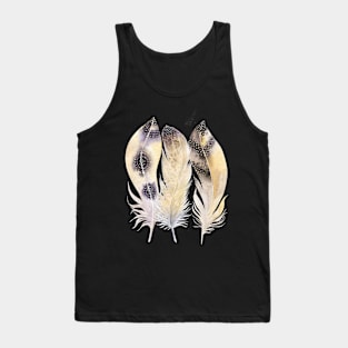 Trio Of Golden Feathers Tank Top